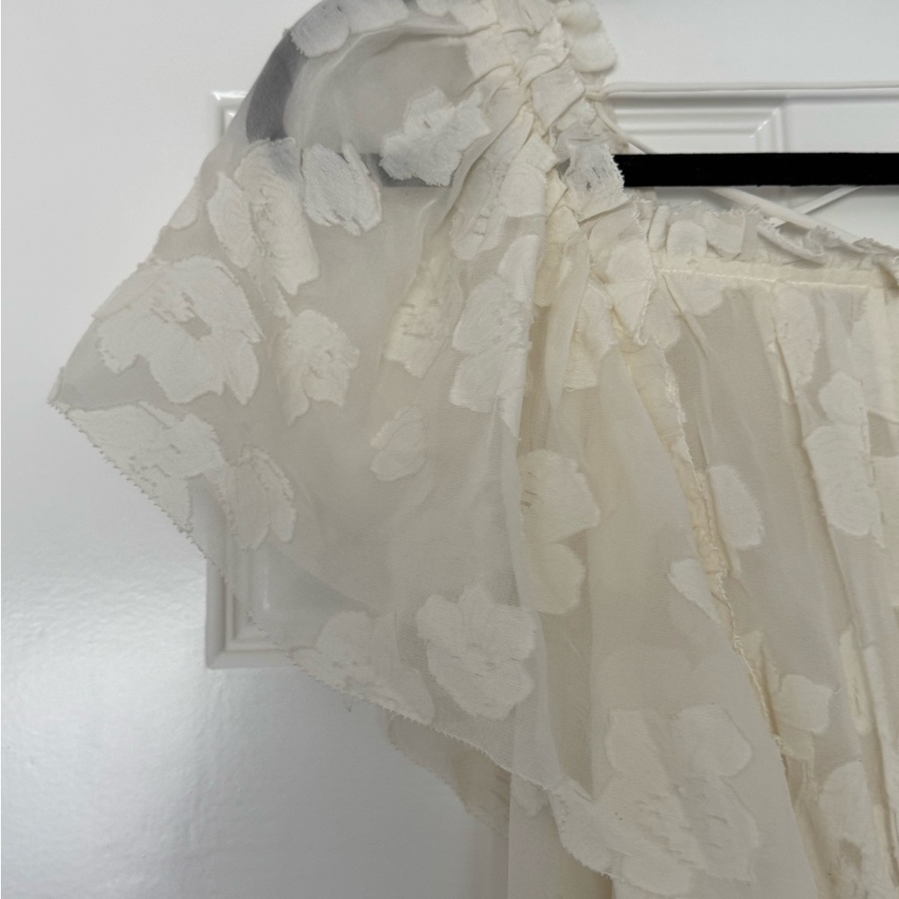 Ulla Johnson Mildred Floral Fil Coupé Ruffled Silk-Cotton Dress - Picture 6 of 9